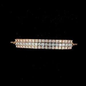 Double Row Diamond Bar Bracelet