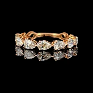 Pear-Shaped Diamond Eternity Band