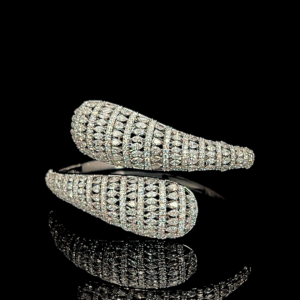 Diamond Pavé Oval Bangle Bracelet