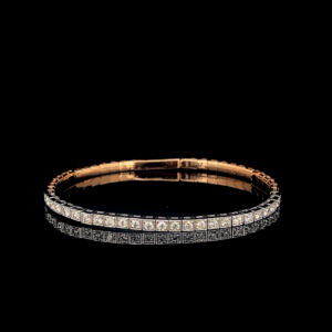 Exquisite Oval Diamond Tennis Bracelet