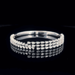 Three-Row Diamond Oval Bracelet